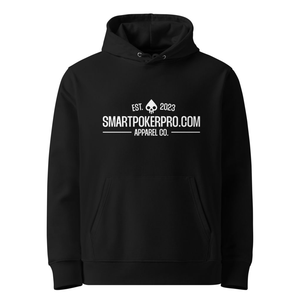 Unisex essential eco hoodie black front