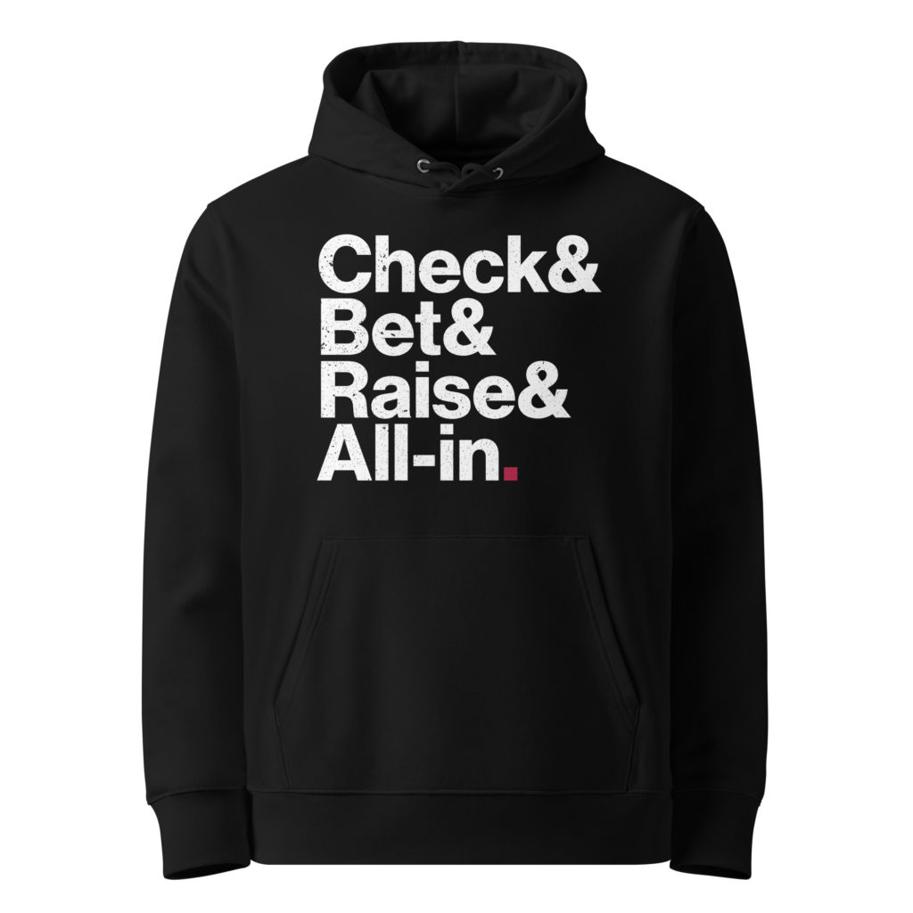 Unisex essential eco hoodie black front