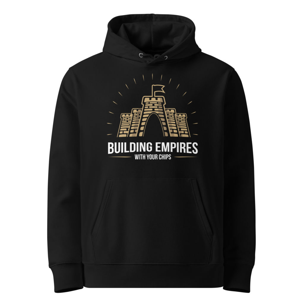 Unisex essential eco hoodie black front