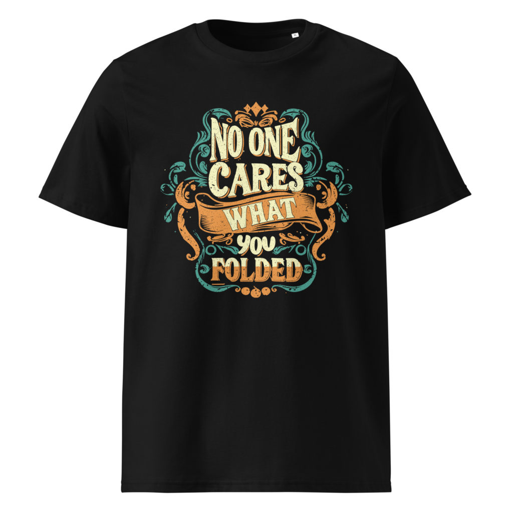 Unisex organic cotton t shirt black front