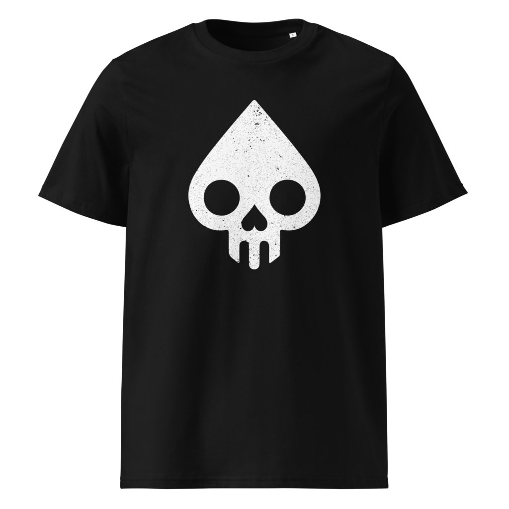 Unisex organic cotton t shirt black front