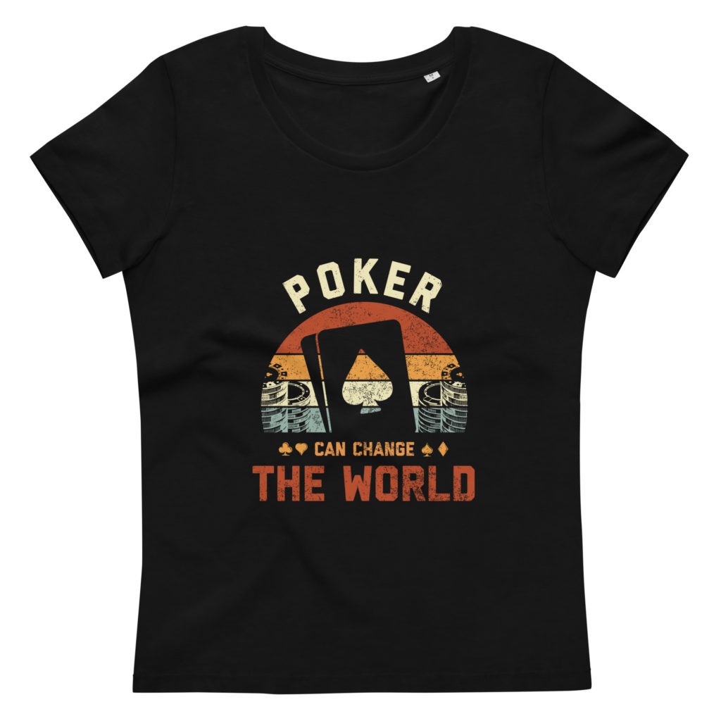 Womens fitted eco tee black front
