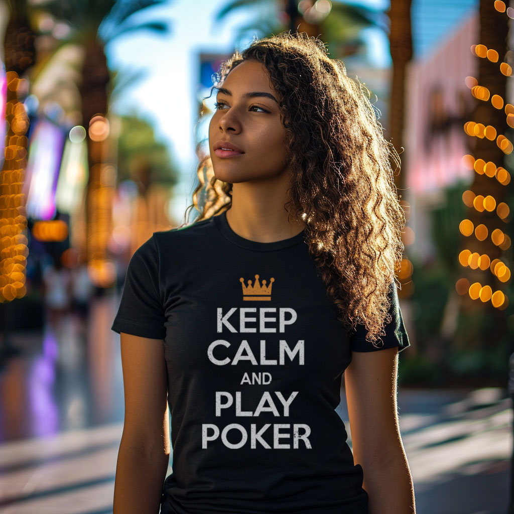 poker femme tshirt keep calm and play poker