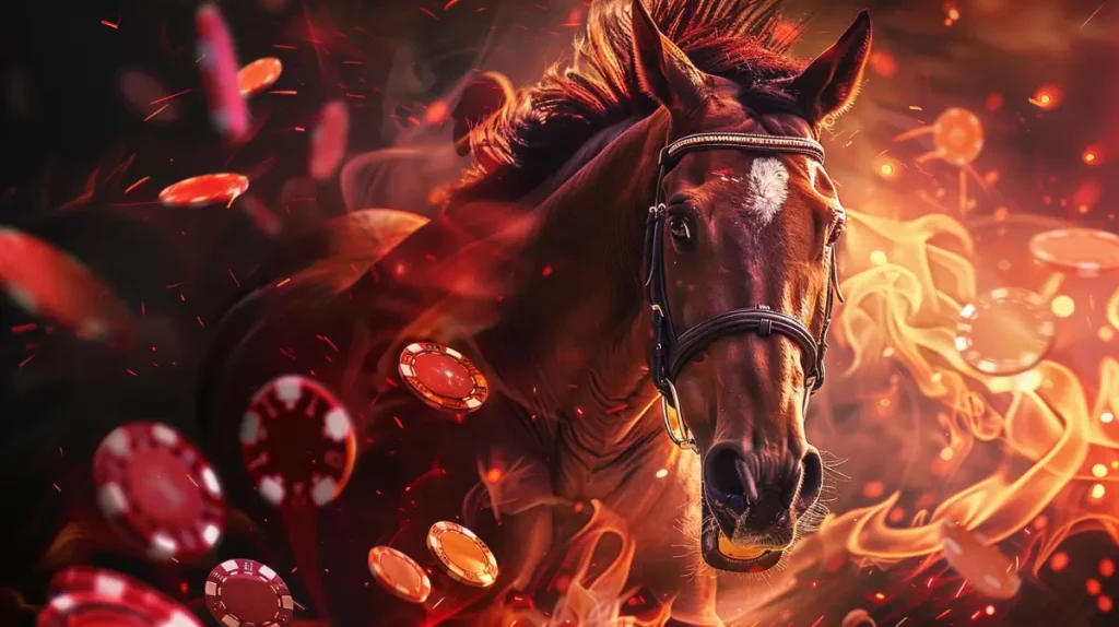 horse playing poker